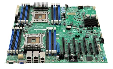 2-socket board supports up to eight single-width or four double-width PCIe* cards for true enterprise class performance and expandability.